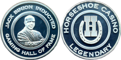 Jack Binion, Inducted, Gaming Hall of Fanme Token (sHShmin-003-S3)