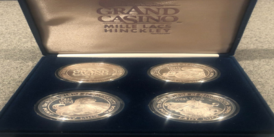 Boxed Set of 4 Silver, (East Wind, North Wind, South Wind, West Wind), Token (sGDMhkmn-002)