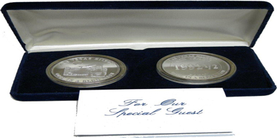 Boxed set of 2, (Casino, New Years Party 1992 1/2) Tokens (sLVHlvnv-001)
