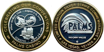 Panner, Stagcoach, Slot Machine, Silver Strikers Club & CC&GTCC Token (tPMlvnv-003)