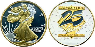 Liberty, 25 Years, 1973-1998, (Years Silver) Token (tSSspnv-002)