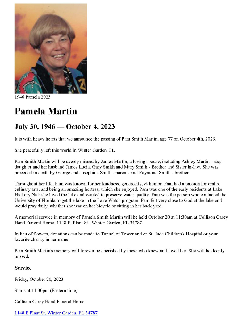 Pamela Martin 2023