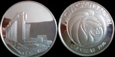 Silver Medallion Award, MGM Grand Hotel Token (sSMAlvnv-001-S5)