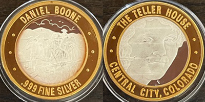 Daniel Boone, Mint Mark Under Chin, Frosted Both Sides Strike (THcnco-052)