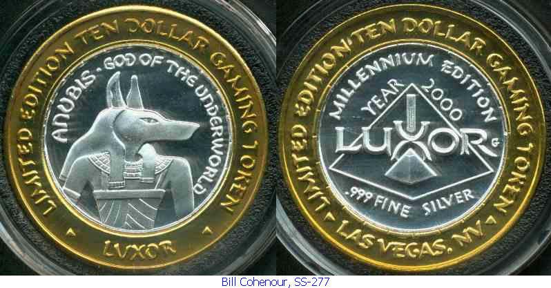 Limited Edition TEN DOLLAR .999 SILVER Gaming Coin Token From Luxor Casino