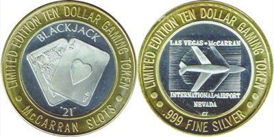 Blackjack, Large Font, 3 Die Crack Logo Rim Strike (MAlvnv-005-V2)