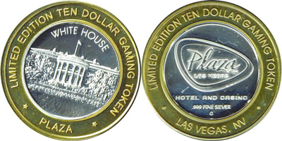 White House, PL by pole, Logo Lazy Triangle Rotated Die Strike Image (PLlvnv-065-V3)