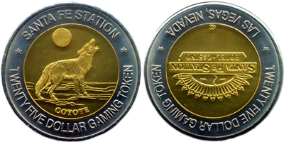 Coyote Howling at the Moon $25 Token (tSFSlvnv-002)