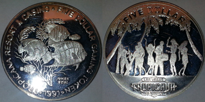 Angel Fish 5 Dollar 1991 Token (tTRlvnv-002)