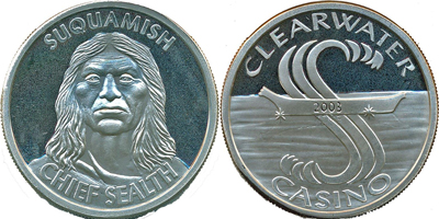 Suquamish Chief Sealth Token (tCWRsqwa-001-V1)